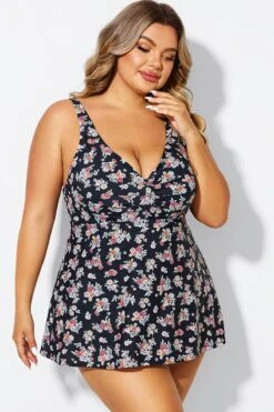 Floral Print V-Neck Adjustable Straps Tankini Top 11 Floral Print V-Neck Adjustable Straps Tankini Top -Sandy Bikinis Shop b sftan2003334 6