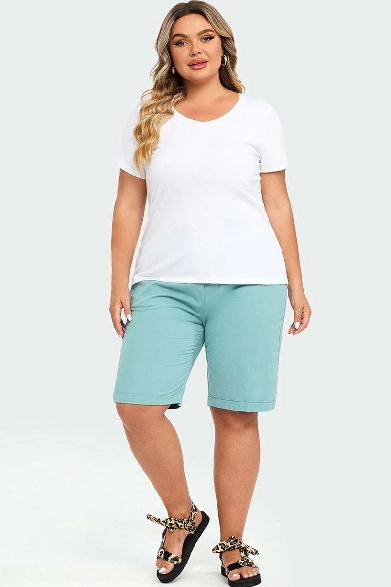 Blue With Pockets Sashes Holiday Loose Shorts 3 Blue With Pockets Sashes Holiday Loose Shorts - Image 3