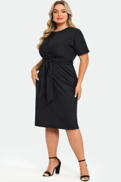 Black Cross Front Flutter Sleeve Dress -Sandy Bikinis Shop c sd005001 3