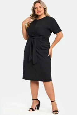 Black Cross Front Flutter Sleeve Dress -Sandy Bikinis Shop c sd005001 4
