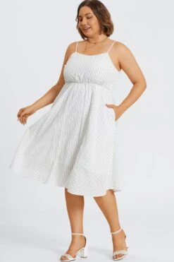 Plus Size Square Neck Sleeveless Chiffon Maxi Dress -Sandy Bikinis Shop c sd049001 1