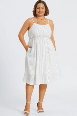 Plus Size Square Neck Sleeveless Chiffon Maxi Dress -Sandy Bikinis Shop c sd049001 4