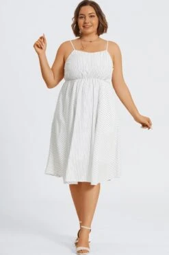 Plus Size Square Neck Sleeveless Chiffon Maxi Dress -Sandy Bikinis Shop c sd049001 5