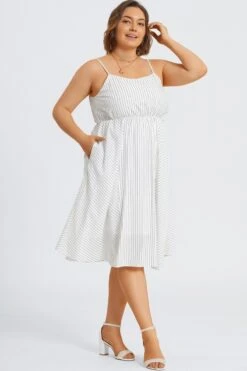 Plus Size Square Neck Sleeveless Chiffon Maxi Dress -Sandy Bikinis Shop c sd049001 6