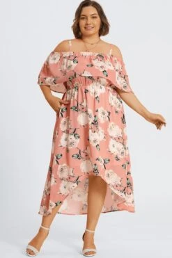 Floral Print Cold Shoulder Pocket Asymmetrical Hem Dress 9 Floral Print Cold Shoulder Pocket Asymmetrical Hem Dress -Sandy Bikinis Shop c sd061001 4