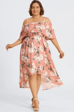 Floral Print Cold Shoulder Pocket Asymmetrical Hem Dress 10 Floral Print Cold Shoulder Pocket Asymmetrical Hem Dress -Sandy Bikinis Shop c sd061001 5