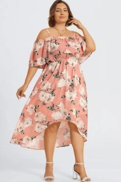 Floral Print Cold Shoulder Pocket Asymmetrical Hem Dress 11 Floral Print Cold Shoulder Pocket Asymmetrical Hem Dress -Sandy Bikinis Shop c sd061001 6