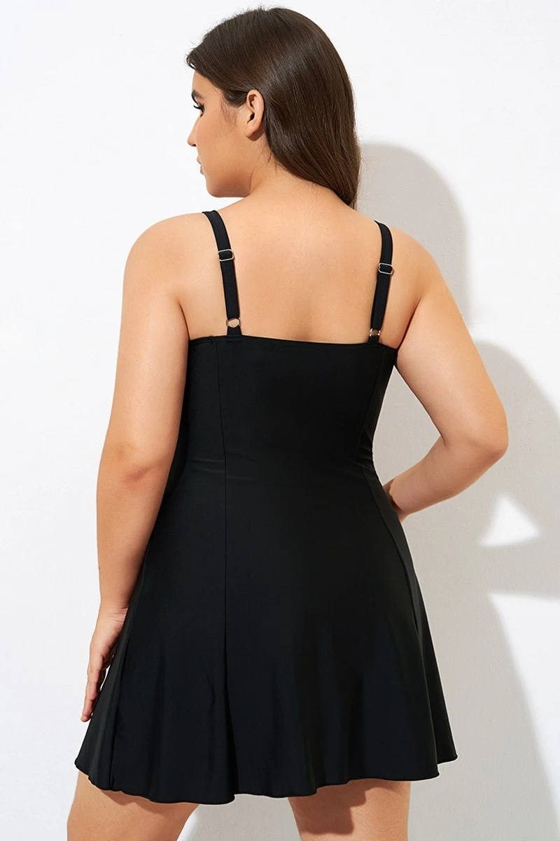 Classic Wide Straps Sweetheart Neckline Swimdress 2 Classic Wide Straps Sweetheart Neckline Swimdress - Image 2