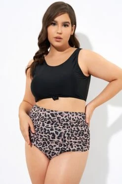 Black Wide Strap Knot Front Bikini Top -Sandy Bikinis Shop dsc07099