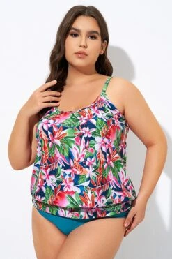 Adjustable Straps Lightweight Blouson Tankini Top -Sandy Bikinis Shop dsc08443 1