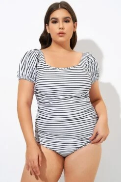 Vertical Stripes Ladder Back One Piece Swimsuit 10 Vertical Stripes Ladder Back One Piece Swimsuit -Sandy Bikinis Shop dsc09252