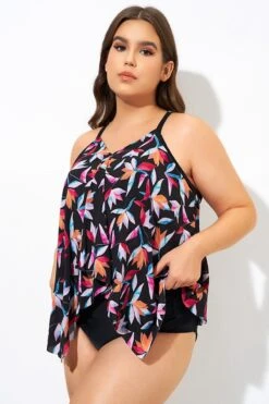 Multi Vintage Print Lady Tankini Top -Sandy Bikinis Shop dsc09681